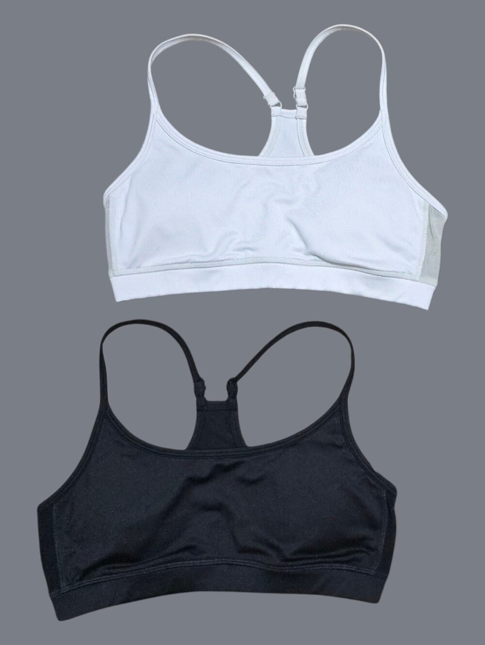 aerie 2PC Mesh Racerback Sports Bra Black White Size Small Athletic Gym Workout